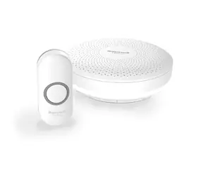Honeywell Home DCR313N bezdrôtový zvonček biela / 150 m / 6 melódií / design. tlačidlo