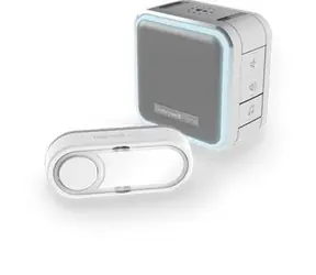 Honeywell Home DC515SG bezdrôtový zvonček Series 5 / 150 m / 6 melódií / prenosná základňa šedá / tlačidlo s menovkou