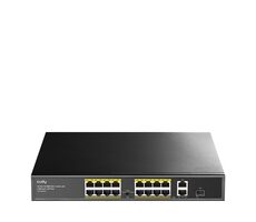 Cudy FS1018PS1 PoE switch / 16x PoE RJ45 / 2x RJ45 / 1x SFP / 1000Mbps / 200W
