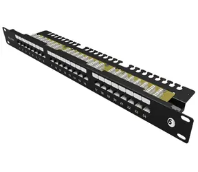 Solarix SX24L-6-UTP-BK-N patch panel 24x RJ45 CAT6 UTP s vyväzovacou lištou / 1U / čierna