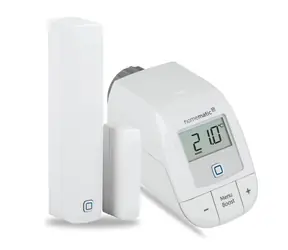 Homematic IP Štartovacia sada - regulácia vykurovania / 1x Termostatická hlavica &amp; 1x Okenný a dverný senzor - magnetický