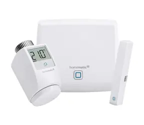 Homematic IP Štartovacia sada - riadenie vykurovania plus / 1x Centrálna jednotka &amp; Termostatická hlavica &amp; 1x dverový senzor