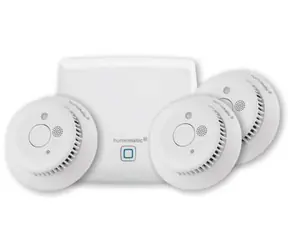 Homematic IP Štartovacia sada - požiarne zabezpečenie / 1x Centrálna jednotka HmIP-HAP &amp; 3x Dymový hlásič HmIP-SWSD