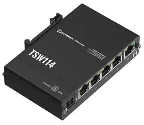 Teltonika TSW114 / priemyselný Switch / 5-Port / 1000 Mbps / PoE