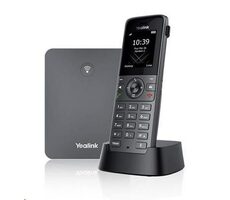Yealink W73P sivá / VoIP telefón / základňa + slúchadlo / 1.8 "displej / 10x SIP / PoE / DECT / 3.5mm jack / 1x RJ-45