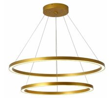 IMMAX NEO FINO SMART závesné svietidlo 2 kruhy 60+80cm 93W zlatá / Zigbee 3.0 &amp; TUYA