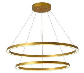 IMMAX NEO FINO SMART závesné svietidlo 2 kruhy 60+80cm 93W zlatá / Zigbee 3.0 &amp; TUYA