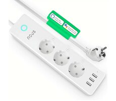Nous A5 / Inteligentný predlžovací kábel / 3 Schuko &amp; 3 USB / WiFi
