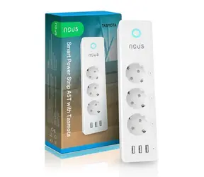 Nous A5T (Tasmota) / Inteligentný predlžovací kábel / 3 Schuko &amp; 3 USB / WiFi