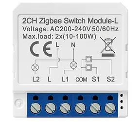Avatto LZWSM16-W2 biela / Šikovný spínač / 2 kanály / ZigBee