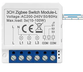Avatto LZWSM16-W3 biela / Šikovný spínač / 3 kanály / ZigBee