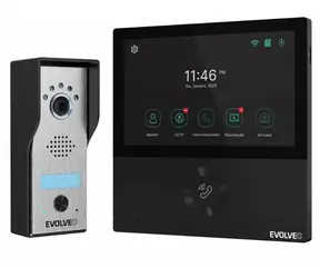 Evolveo DoorPhone AHD7 čierna / Sada domáceho WiFi videotelefónu s ovládaním brány alebo dverí