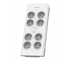 Philips SPN7080WA/58 biela / Prepäťová ochrana / Schuko / 8 zásuviek / 2m