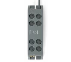 Philips SPN5185A/58 sivá / Prepäťová ochrana / Schuko / 8 zásuviek / Koaxiálny kábel / RJ11 / 2m