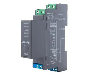 Shelly Pre 2 šedá / Šikovný spínač / 2 kanály / BT 4.2 / WiFi