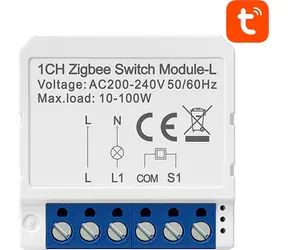 Avatto LZWSM16-W1 biela / Bezutrálny zásuvkový inteligentný spínač / Wi-Fi / Tuya 
