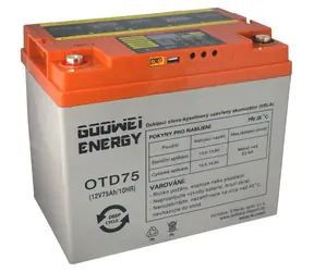GOOWEI Energy DEEP CYCLE (GEL) batéria 12V/75Ah 