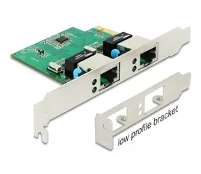 DeLock PCI-E x1 Sieťová karta 2x GLAN RJ45 (F)