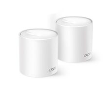 TP-LINK Deco X10 (2-pack) / WiFi 6 systém MESH AX1500 / Dual-band / 2.4GHz -300Mbps / 5GHz - 1201Mbps / 2x GLAN