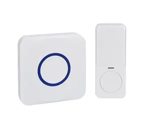 Solight bezdrôtový zvonček biela / batériový + USB / 200m / learning code