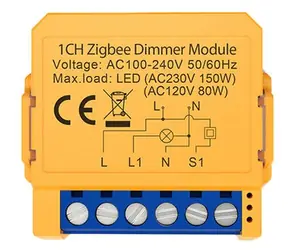Avatto ZDMS16-1 žltá / Šikovný spínač / 1 kanál / ZigBee