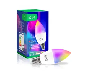 Nous P4 / Chytrá žiarovka / E14 / 380 lm / RGB / WiFi
