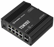 Teltonika TSW202 / 8x LAN 10/100/1000 / Industriálny switch / 2x SFP / PoE 240W / IP30