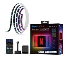 Govee Backlight 3S Netflix TV 55-65 SMART LED podsvietenie RGBICW / LED pásik / 24W / BT / WiFi / RGBIC