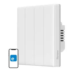 Sonoff TX T5 4C / Chytrý dotykový nástenný vypínač (4kanálový) / WiFi