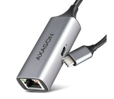 Axagon ADE-TXPD, USB-C 3.2 Gen 1 - Gigabit Ethernet sieťová karta, Asix AX88179, PD 100W, auto inštal šedá