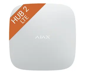 AJAX Hub 2 4G (8EU/ ECG) ASP white (38241) / Centrálny ovládací panel / Ethernet + 2x GSM SIM / LTE