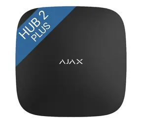 AJAX Hub 2 PLUS (8EU/ ECG) ASP black (38244) / Pokročilý centrálny ovládací panel / 2x SIM LTE + Ethernet + Wi-Fi 
