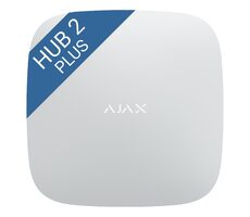 AJAX Hub 2 PLUS (8EU/ ECG) ASP white (38245) / Pokročilý centrálny ovládací panel / 2x SIM LTE + Ethernet + Wi-Fi 