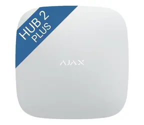 AJAX Hub 2 PLUS (8EU/ ECG) ASP white (38245) / Pokročilý centrálny ovládací panel / 2x SIM LTE + Ethernet + Wi-Fi 