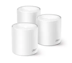 TP-LINK Deco X10 (3-pack) / WiFi 6 systém MESH AX1500 / Dual-band / 2.4GHz -300Mbps / 5GHz - 1201Mbps / 2x GLAN