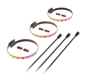 Hyte LS10 LED Strip x 3 čierna / LED pásik / 20x LED / NEXUS Link