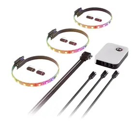 Hyte LS10 LED Strip x 3 + NEXUS Portal čierna / LED pásik / 20x LED / NEXUS Link