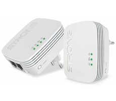 Strong Powerline WF 600 DUO MINI / Sada Powerline adaptérov / 600Mbps / Wi-Fi 300Mbps / 2x LAN / 2ks