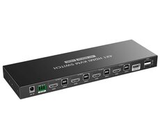 PremiumCord 4K@60Hz HDMI2.0 KVM switch 4:1 s diaľkovým ovládačom