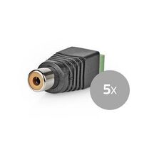 Nedis CCTV Security Connector čierno-zelená / 2cestná svorkovnica / DIN Zásuvka / Zásuvka