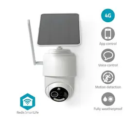 Nedis SIMCBO50WT / Múdra vonkajšia kamera / 4G / SmartLife / Full HD 1080p / Náklon / IP65 / microSD 