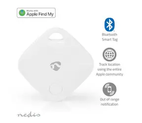 Nedis SmartLife Key Finder s podporou Apple Find My App 1ks biela / 1x CR2032 batéria / Bluetooth 5.1 
