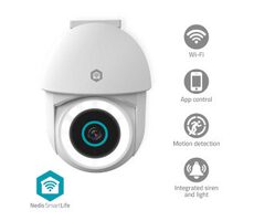Nedis WIFICO22CWT / Chytrá vonkajšia kamera / Wi-Fi / SmartLife / 3MP Full HD 1296p / IP65 / microSD