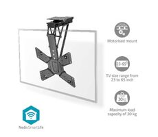 Nedis SmartLife Motorizovaný stropný držiak TV / 23 - 65" / Maximálna hmotnosť obrazovky: 30 kg / Otočný / Naklápací 
