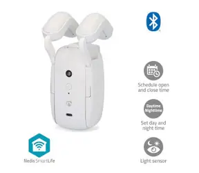 Nedis Záclonový robot biela