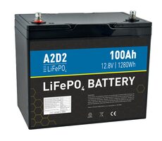 Avacom LFA2-12V100C10-M8B3 / Batéria LiFePO4 / 12.8V / 100Ah / M8