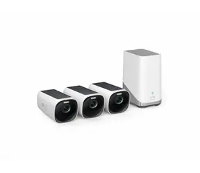 Anker Eufy S330 biela / Vonkajšia IP kamera so solárnym nabíjaním / 3x kamera + jednotka HomeBase 3 / 4K