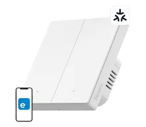 Sonoff M5 2C Chytrý scénický nástenný vypínač (2-kanálový) biela / WiFi