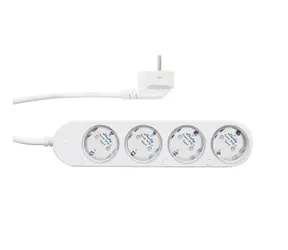 Shelly Power Strip 4 Gen4 Múdra predlžovačka s meraním spotreby biela / 4X AC type F (Shucko) / 16A / WiFi / BT / Zigbe