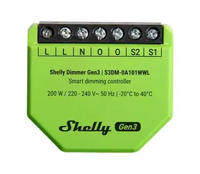 Shelly Dimmer Gen3 Stmievací modul / bez nutnosti neutrálneho vodiča / WiFi / Bluetooth